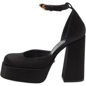 Versace Pre-owned , Pre-owned Satin heels ,Black female, Sizes: 4 UK