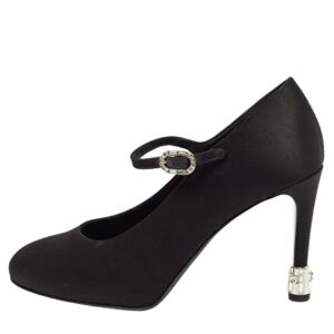 Chanel Vintage , Pre-owned Satin heels ,Black female, Sizes: 4 1/2 UK