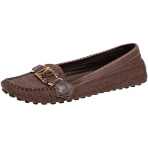 Louis Vuitton Vintage , Pre-owned Leather flats ,Brown female, Sizes: 2 1/2 UK