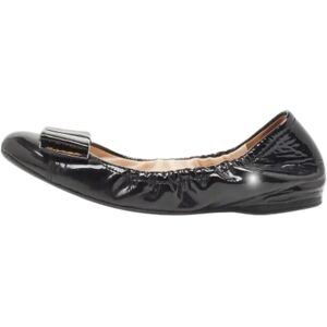 Prada Vintage , Pre-owned Leather flats ,Black female, Sizes: 3 1/2 UK