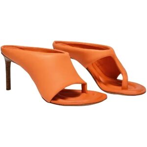 Jacquemus Pre-owned , Pre-owned Leather heels ,Orange female, Sizes: 4 UK