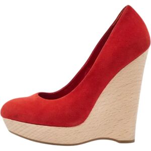 Yves Saint Laurent Vintage , Pre-owned Suede heels ,Red female, Sizes: 2 UK