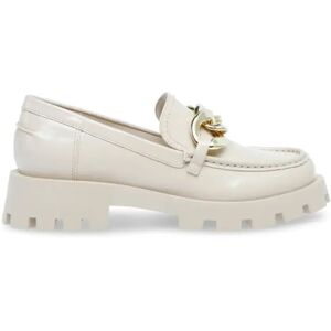 Steve Madden , Chain Strap Loafers with Thick Sole ,White female, Sizes: 5 1/2 UK