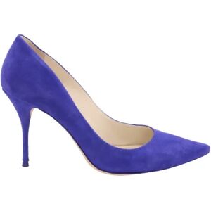 Sophia Webster Pre-owned , Pre-owned Suede heels ,Blue female, Sizes: 4 UK