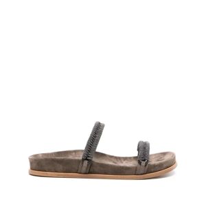 Brunello Cucinelli , Brown Slippers Ss24 Womens Shoes ,Brown female, Sizes: 4 UK, 3 UK, 7 UK, 5 UK