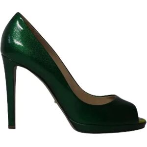 Sergio Rossi Pre-owned , Pre-owned Leather heels ,Green female, Sizes: 5 UK