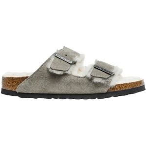 Birkenstock , Arizona Shearling Sandals ,Gray female, Sizes: 7 UK, 4 UK, 8 UK, 3 UK