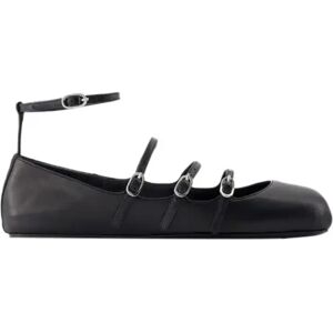 Alexander McQueen Pre-owned , Pre-owned Leather flats ,Black female, Sizes: 8 UK