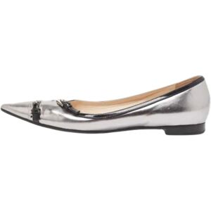 Prada Vintage , Pre-owned Leather flats ,Gray female, Sizes: 5 1/2 UK