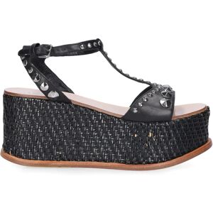 Miu Miu , Classic Budapester Wedges for Women ,Black female, Sizes: 2 UK