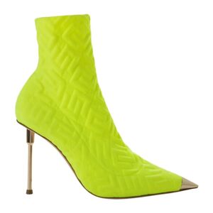 Elisabetta Franchi , Embossed Jacquard Sock Boot - Size 38.5 ,Green female, Sizes: 4 UK