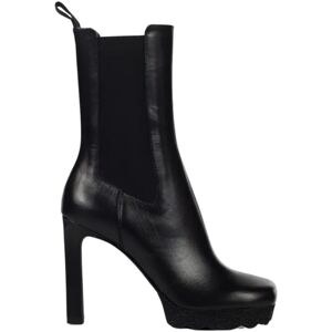 Off White , Sponge High Leather Boot ,Black female, Sizes: 6 UK, 4 UK