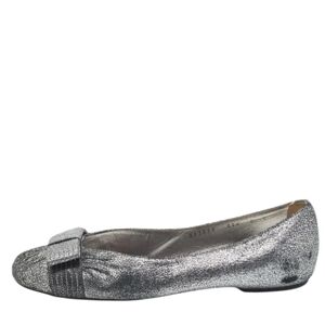 Salvatore Ferragamo Pre-owned , Pre-owned Suede flats ,Gray female, Sizes: 6 1/2 UK