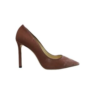 Jimmy Choo Pre-owned , Pre-owned Velvet heels ,Red female, Sizes: 7 1/2 UK