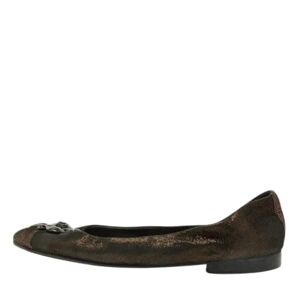 Chanel Vintage , Pre-owned Suede flats ,Gray female, Sizes: 5 1/2 UK