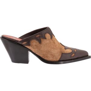 Sonora , Pointed Toe Heeled Mules ,Brown female, Sizes: 3 UK, 8 UK