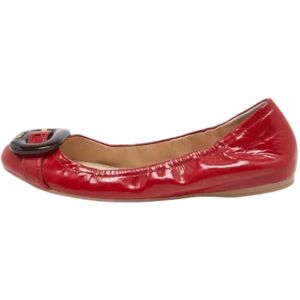 Prada Vintage , Pre-owned Leather flats ,Red female, Sizes: 6 UK