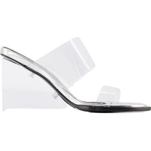 Alexander McQueen , Clear Leather Heeled Mules ,White female, Sizes: 4 UK, 7 UK, 4 1/2 UK, 5 1/2 UK, 3 1/2 UK