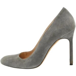 Manolo Blahnik Pre-owned , Pre-owned Suede heels ,Gray female, Sizes: 2 1/2 UK