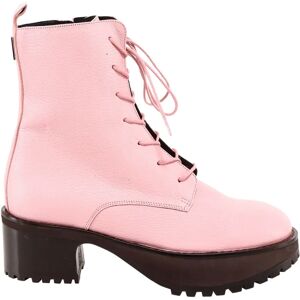 By FAR , Pink Leather Ankle Boots Aw21 ,Pink female, Sizes: 3 UK