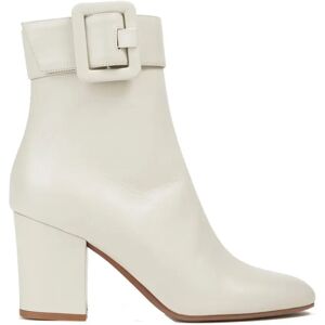 Sergio Rossi , Leather Ankle Boots with Buckle ,Beige female, Sizes: 3 1/2 UK, 2 1/2 UK