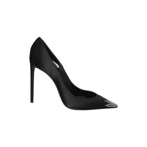 Yves Saint Laurent Vintage , Pre-owned Satin heels ,Black female, Sizes: 8 UK