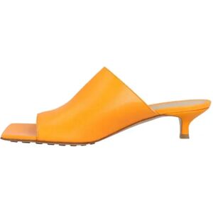 Bottega Veneta Vintage , Pre-owned Leather mules ,Orange female, Sizes: 4 1/2 UK