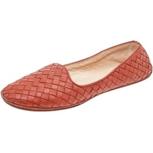 Bottega Veneta Vintage , Pre-owned Leather flats ,Orange female, Sizes: 4 UK