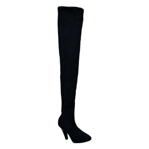 Saint Laurent , Black 68 110 Canvas Over-the-knee Boot ,Black female, Sizes: 5 1/2 UK, 5 UK
