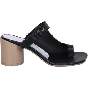 MM6 Maison Margiela , Asymmetric Heeled Mules ,Black female, Sizes: 3 UK, 5 UK