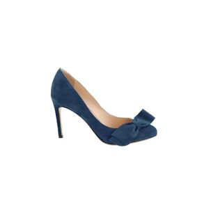 Valentino Vintage , Pre-owned Velvet heels ,Blue female, Sizes: 3 1/2 UK