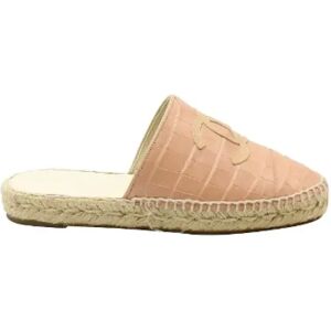 Chanel Vintage , Pre-owned Leather espadrilles ,Pink female, Sizes: 3 UK