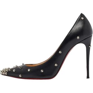 Christian Louboutin Pre-owned , Pre-owned Leather heels ,Black female, Sizes: 5 UK