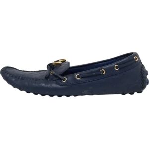 Louis Vuitton Vintage , Pre-owned Leather flats ,Blue female, Sizes: 5 1/2 UK