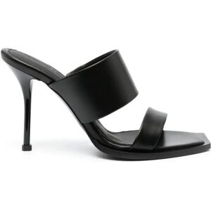 Alexander McQueen , Black Leather Heeled Mules ,Black female, Sizes: 4 1/2 UK, 7 UK, 5 UK