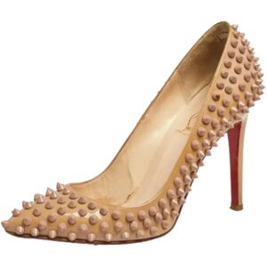 Christian Louboutin Pre-owned , Pre-owned Leather heels ,Beige female, Sizes: 5 UK