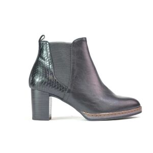 Beta Shoes T/A Shoe Fest Ladies Block Heel Ankle Boots - Black   Wowcher