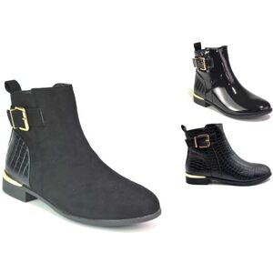 Beta Shoes T/A Shoe Fest Womens Gold Buckle Decoration Boots