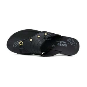 Beta Shoes T/A Shoe Fest Women'S Flip Flop With Low Wedge - Black   Wowcher