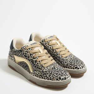 BIMBA Y LOLA Beige Leopard print leather cupsole sneaker BEIGE 41 adult