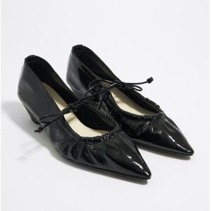 BIMBA Y LOLA Black leather court shoe BLACK 38 adult