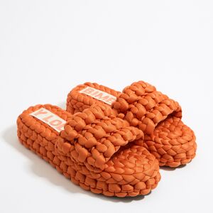 BIMBA Y LOLA Orange plaited flat sandal ORANGE 40 adult