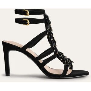 Beaded Heeled Sandals Black Women Boden 41 Female