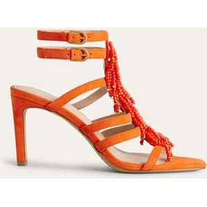 Beaded Heeled Sandals Orange Women Boden 36 Female