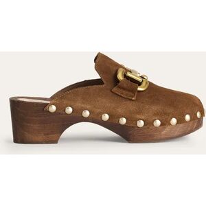 Iris Snaffle Heeled Clogs Brown Women Boden 40 Female