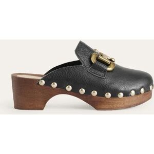 Iris Snaffle Heeled Clogs Black Women Boden 36 Female