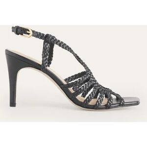 Woven Multistrap Heeled Sandal Black Women Boden 37 Female