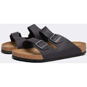 Birkenstock Arizona Oiled Leather Unisex Sandals  - Black - UK10.5 EU45 Regular - female