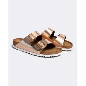 Birkenstock Arizona Soft Footbed Natural Leather Womens Sandals  - Metallic Copper - UK7 EU40 US9/9.5 Narrow - female