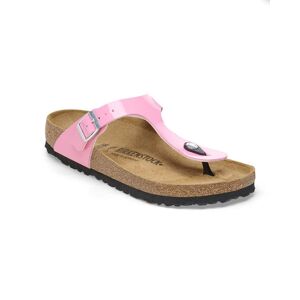 Birkenstock Gizeh Birko-Flor Patent Womens Flip Flops  - Candy Pink/Black - UK7.5 EU41 Regular - female
